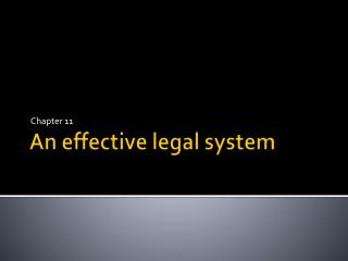 An effective legal system