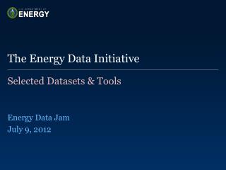 The Energy Data Initiative