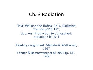 Ch. 3 Radiation