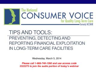 Tips and tools: preventing, detecting and reporting financial exploitation in long-term care facilities