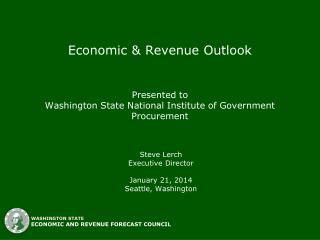 Economic &amp; Revenue Outlook Presented to Washington State National Institute of Government Procurement