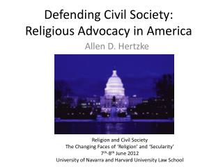 Defending Civil Society: Religious Advocacy in America