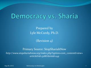 Democracy vs. Sharia