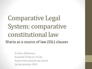 Comparative Legal System: comparative constitutional law