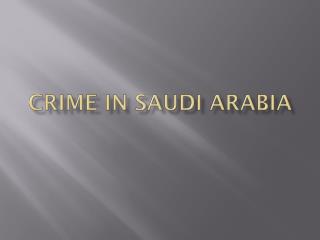 Crime in Saudi Arabia