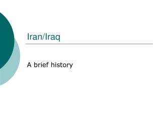 Iran/Iraq