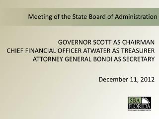 Meeting of the State Board of Administration