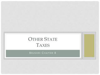 Other State Taxes