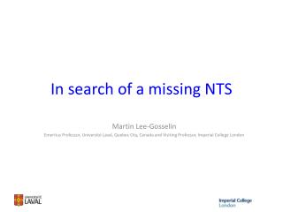 In search of a missing NTS