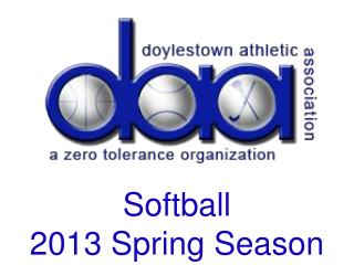 Softball 2013 Spring Season