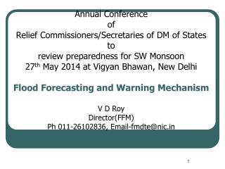 Flood Forecasting Activities of CWC