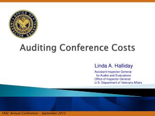 Auditing Conference Costs