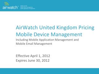 AirWatch Mobile Device Management