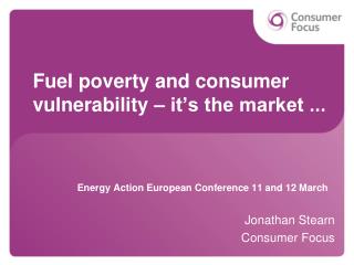 Fuel poverty and consumer vulnerability – it’s the market ...