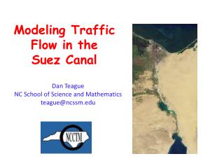 Modeling Traffic Flow in the Suez Canal