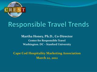 Respon sible Travel Trends