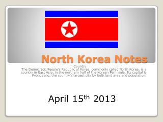 North Korea Notes