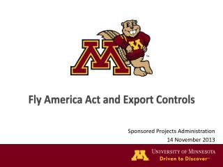 Fly America Act and Export Controls