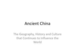 Ancient China