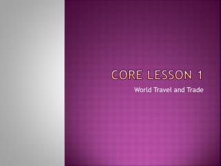 Core Lesson 1