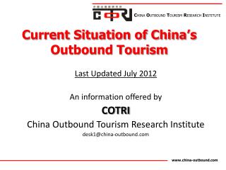 Current Situation of China’s Outbound Tourism