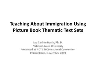 Teaching About Immigration Using Picture Book Thematic Text Sets