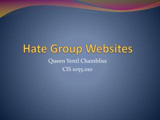 Hate Group Websites