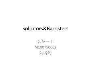 Solicitors&amp;Barristers