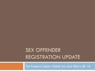 Sex offender registration update