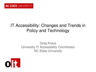 IT Accessibility: Changes and Trends in Policy and Technology