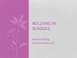 Bullying in schools