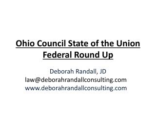 Ohio Council State of the Union Federal Round Up