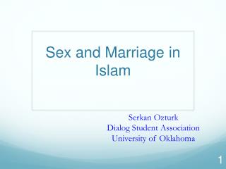 Sex and Marriage in Islam