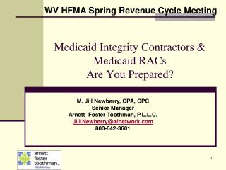 Medicaid Integrity Contractors &amp; Medicaid RACs Are You Prepared?