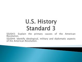 U.S. History Standard 3