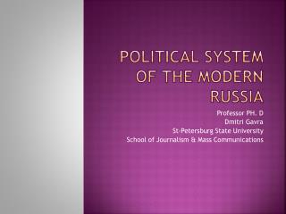 Political System of the Modern Russia