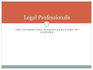 Legal Professionals