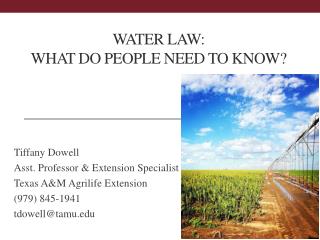 water LAW: What Do People Need To Know?