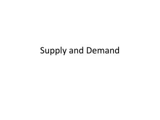 Supply and Demand