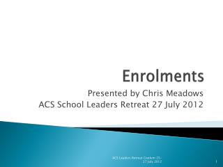 Enrolments