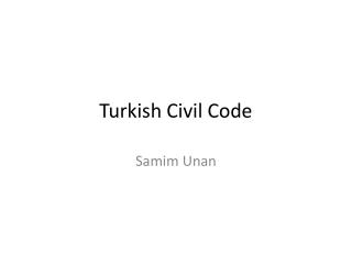 Turkish Civil Code