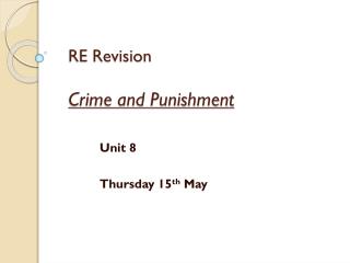 RE Revision Crime and Punishment