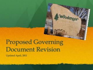 Proposed Governing Document Revision