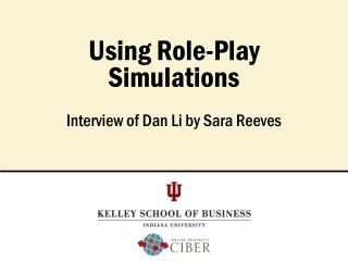 Using Role-Play Simulations