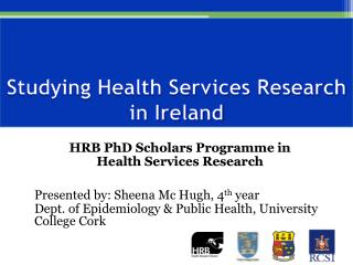 Studying Health Services Research in Ireland