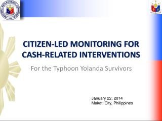 Citizen-led Monitoring for cash-related interventions
