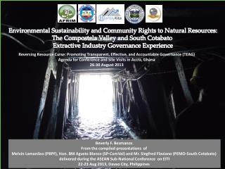 Environmental Sustainability and Community Rights to Natural Resources: The Compostela Valley and South Cotabato Extr