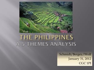 The Philippines A 5-themes Analysis