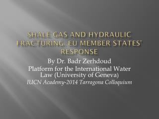 Shale gas and hydraulic fracturing : EU member states’ response