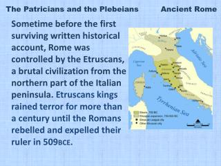 The Patricians and the Plebeians Ancient Rome